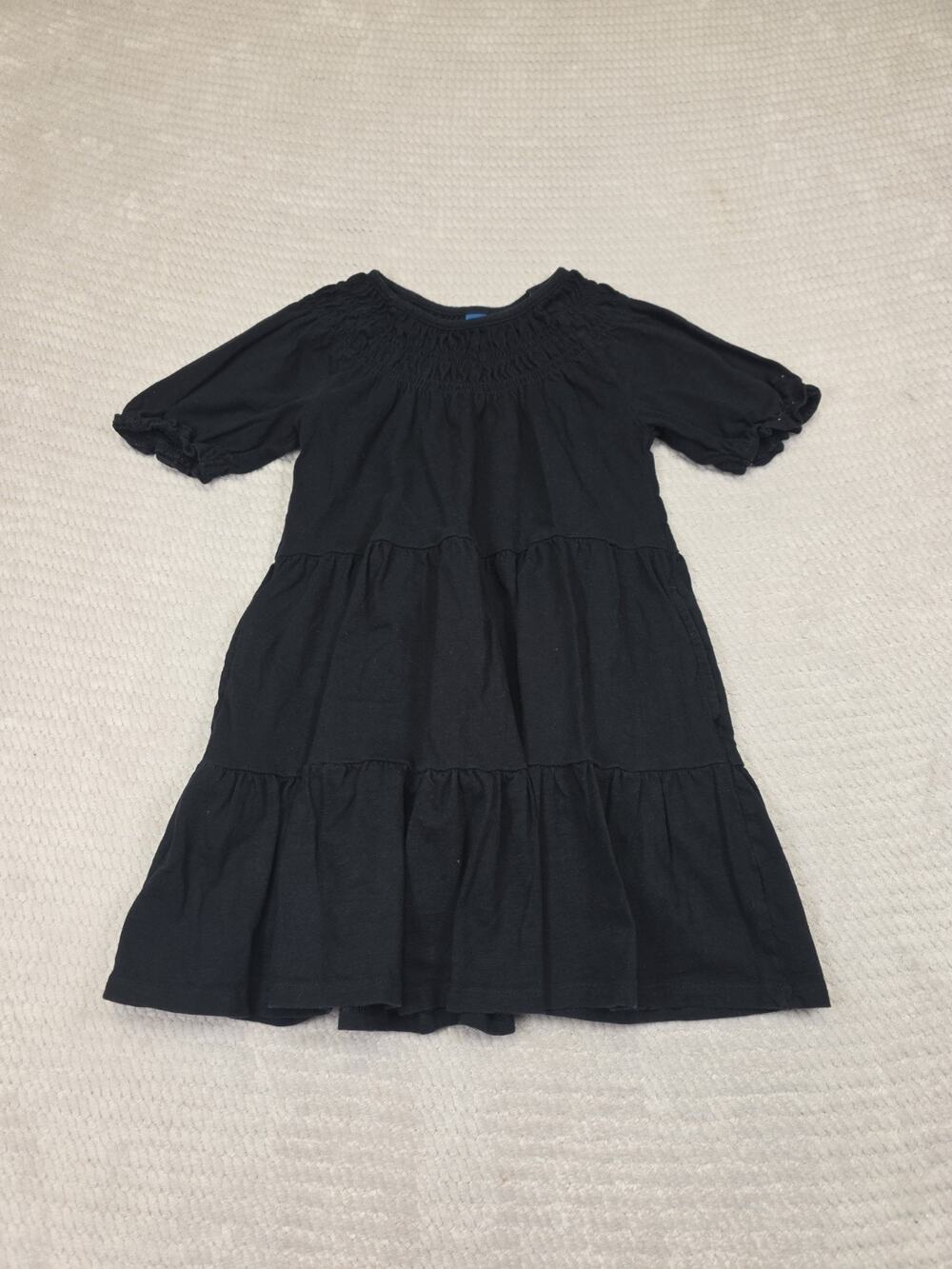 Old Navy Dress Girls 8 Black Tiered Half Sleeve